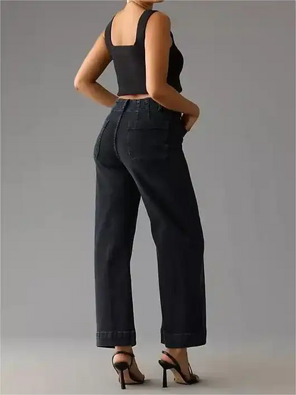 Cropped Wide-Leg Jeans